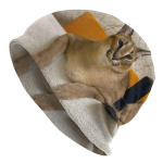 Talvine soe Kapots Homme Kootud M&uuml;tsid Hip Hop Suur Floppa Beanie Cap Outdoor Suusatamine Naljakas Caracal Cat Beanies M&uuml;tsid Unisex naistele One Size