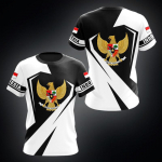 Indoneesia lipp Vapp Graafiline T-s&auml;rk Suvine vabaaja Pullover Meeste Mood Lahtised T-s&auml;rgid Poiss Suured l&uuml;hikeste varrukatega topid 160