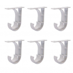 6 tk lakke kardinapuu paigalduskonksu riidepuu hoiuraami tugiklamber valge