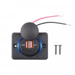 Kahe USB 3.1a Qc3.0 autolaadija autos&uuml;&uuml;taja pesa meremootorratta paadi Rv modifikatsioonilaadija jaoks must