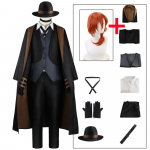 Bungo Stray Dogs Cosplay Nakahara Chuuya Halloweeni kost&uuml;&uuml;m Anime Riided Disfraz Adulto Fantaasiad Deguisement Garcons Hombre L-(Full set+wig)