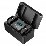 2,4 GHz traadita Lavalier mikrofonis&uuml;steem Kinnitatav mikrofon 100 m edastusulatusega m&uuml;ra must