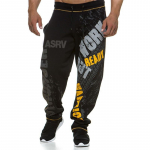 Euroopa ja Ameerika moodsad spordip&uuml;ksid Straight Personality Printing Casual Pants L must