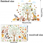 Multifilm Seinakleebised Safari Džungel Mets Puu Loomad Park Lapsed Lastetuba Lasteaed Alushariduskeskus Kaunistus 30x90cmX2 mitmev&auml;rviline