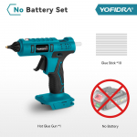 100 W juhtmeta elektriline kuumsulamliimi p&uuml;stol 11 mm liimipulk kunsti jaoks DIY majapidamises kasutatavate elektriliste remondit&ouml;&ouml;de t&ouml;&ouml;riist Makita 18 V aku jaoks Without Battery Set A