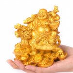 1 tk Naerva Buddha kuju Kodukaunistus Hiina feng shui vaigust rikkuse jumala draakonkilpkonna skulptuur S