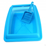 Eemaldatavad Pet Cat Kitty Litter tualettkasti tarvikud koos Shovel Blue