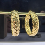 Peace Leaf Hoop k&otilde;rvar&otilde;ngad roostevabast terasest nisu k&otilde;rvar&otilde;ngad Euroopa ja Ameerika trendik&otilde;rvar&otilde;ngad kuld