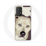 Valge &uuml;mbris Samsung Galaxy A52 Pitbull Dog jaoks