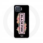 Coque pour Oppo A93 Blackpink Groupe de K-pop Logo Noir Rose Fond Noir