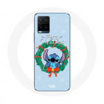 &Uuml;mbris Vivo Y21s 2021 / Y21 2021 Stitch Snow jaoks Merry Christmas Blue