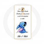 &Uuml;mbris Huawei Mate 8 Lilo ja Stitch Ohana Quote White jaoks