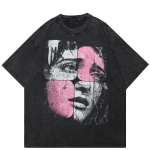 2024 Streetwear Melancholy Lady Graphic Unisex T-s&auml;rk S must
