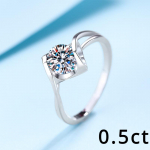 Heart to Heart Kiss S925 h&otilde;bedane s&otilde;rmus naistele, plaatinaga kaetud pt950 moissanite teemants&otilde;rmus abielus&otilde;rmuse pakkumine teemants&otilde;rme kingitus t&uuml;druks&otilde;brale 9