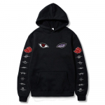 Naruto Cosplay Hoodie Harajuku dressipluusid, meeste puuvillased pusad M must