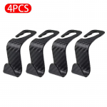 SEAMETAL 4tk Autoistme seljatoe peatoe konksuhoidik Plastikust riidepuu kotiriide jaoks 4PCS must