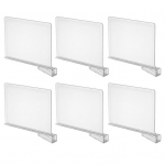 6 tk Paigaldatud riiulivaheseinad L&auml;bipaistev stabiilne Kapp Organisatsiooni klassifikatsioon L&auml;bipaistvad vaheseinad Kapp Organisaator Puidust riiul ja kapid 6pcs A