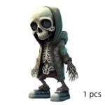 Skeletikuju, &otilde;udusfilmi aiap&auml;kapikk, halloweeni luustikukujude kaunistuskomplekt, armas skeletivaigust sisekujundus 1pcs roheline