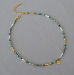 Bohemian vintage t&uuml;rkiissinine kaelakee T&uuml;rgi kurja silma ripatsiga roheline