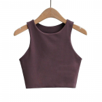 Slim Fit Running Fitness Jooga Crop Tankitopsid Naiste Kahekihilised soliidsed vabaaja suvevestid Kontorinaised Elegantsed moepaagid Camis 24094 S valge