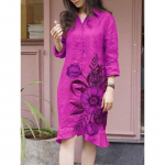 Naiste pikkade varrukatega rev&auml;&auml;riga tr&uuml;kitud avar midis&auml;rkkleit L sinine