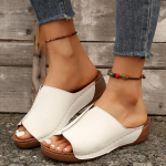 Naiste Peep Toe Slide sandaalid, vabaaja pehme tallaga suvekingad, mugavad lium&auml;ed v&auml;ljas 36