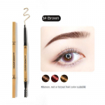Small gold Bar Eyebrow pencil Double head Triangle natural three-dimensional waterproof and sweatproof eyebrow pencil lasting setting women's makeup 3#Brown
