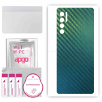 apgo Protective Skin Sticker for the back compatible with TCL 20 S, Wrap Film, Foil, Vinyl - Pattern Carbon Chameleon CAKA1