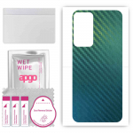 apgo Protective Skin Sticker for the back compatible with Tecno Pop 6 Pro, Wrap Film, Foil, Vinyl - Pattern Carbon Chameleon CAKA1