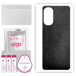 apgo Protective Skin Sticker for the back compatible with Motorola Moto G Stylus 5G, Wrap Film, Foil, Vinyl - Pattern Black Leather