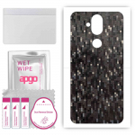 apgo Protective Skin Sticker for the back compatible with Nokia 8.1 (Nokia X7), Wrap Film, Foil, Vinyl - Pattern Carbon Black Pixel