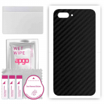 apgo Protective Skin Sticker for the back compatible with Honor 10, Wrap Film, Foil, Vinyl - Pattern Carbon Black