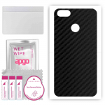 apgo Protective Skin Sticker for the back compatible with Huawei P9 lite mini, Wrap Film, Foil, Vinyl - Pattern Carbon Black