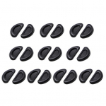 Ninapadjad D-kujulised pehmest silikoonist libisemisvastased kerged h&uuml;poallergeensed kleepuvad prillid ninapadjad must