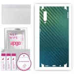 apgo Protective Skin Sticker for the back+sides compatible with Samsung Galaxy A50, Full Wrap Film, Foil, Vinyl - Pattern Carbon Chameleon CAKA1