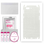 apgo Protective Skin Sticker for the back+sides compatible with OnePlus 5, Full Wrap Film, Foil, Vinyl - Pattern White Fabric