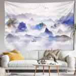 H&auml;gune maastik Maalimine Gobel&auml;&auml;n Seinaripp B&ouml;&ouml;mi kunst Looduslik maastik Hipi Tapez Esteetiline tuba kodukaunistus 95x70CM
