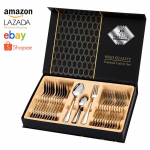 Roostevabast terasest s&ouml;&ouml;giriistade noa kahvel ja lusikas 36-osaline hotelli praadnoa kahvli ja lusika kinkekarbi komplekt 36set h&otilde;be