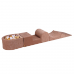 Vahtplastist ronimisklotsid v&auml;ikelastele MeowBaby&reg; Beige 4 elementi pallipalliga 57x45x30cm 250x45x30 cm