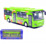 1/32 Scale City Kahekorruseline bussim&auml;nguasi, survevalu, tagasit&otilde;mmatav s&otilde;idukid, v&auml;ikebuss, mudelauto, m&auml;nguasjad, tuled ja muusika 1/32-Size:17.5*6.3*4.5cm