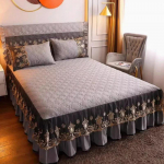 3-osaline voodiseelikukomplekt Moodne minimalistlik pitskatteke Voodikate Koduseks kasutamiseks Tolmukindel ja masinpestav Paksendatud voodikatted 150x200cm 3pcs