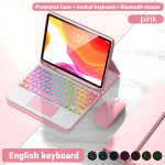 Taustavalgustusega IPad Magic klaviatuur IPad Pro 11 2024 2021 2020 Mini 5 6 10,2 9/8/7 2018 2017 5 6th Air 11 2024 12,9 10,5 9,7 Air 3 2 nahk&uuml;mbris iPad789thAir3Pro10.5