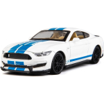 1/32 Diecast Car Ford Shelby GT350 Mudelauto Tagasit&otilde;mmatav Kollektsioneeritav m&auml;nguauto heli ja kerge m&auml;ngus&otilde;idukiga poistele t&auml;iskasvanutele kingitus 1/32-Size:14.5*6*4cm valge