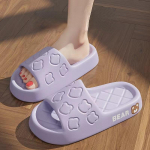 Armsad karu naiste sussid siseruumides vannitoas libisemisvastased sussid pehme paksu tallaga meeste paarisandaalid 36-37 must