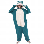 Snorlax onesies Anime Kigurumi One-Piece Pidžaama j&otilde;ulukost&uuml;&uuml;m L roheline