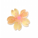 Kvaliteetne helendav 5 tk mobiiltelefoni &uuml;mbris Cherry Blossom juukseklambrite lilletarvikud isetegemise ornament Patch Drop Glue Fashion Resin kollane