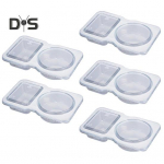 5/15/25/35 tk Kahe kambriga maitseainekonteiner kaanega Kaasaskantav korduvkasutatav toidukastme maitseaine serveerimiskarp K&ouml;&ouml;gitarbed 5pcs