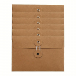 6 tk vanad faili&uuml;mbrikud, kaasaskantavad lihtsad paksendatud Premium Feeling &uuml;mbrikukotid &otilde;pilastele Kraft-&uuml;mbriku hoiukotid, m&auml;hkimiskotid vellum