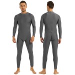 Meeste turtleneck kost&uuml;&uuml;m Unitard Spandex pikkade varrukatega Bodysuit Zentai &uuml;likond 2XL hall v&auml;rv