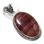 Strawberry Quartz Gemstone Handmade 925 Sterling Silver Pendant 2.36 r8u69